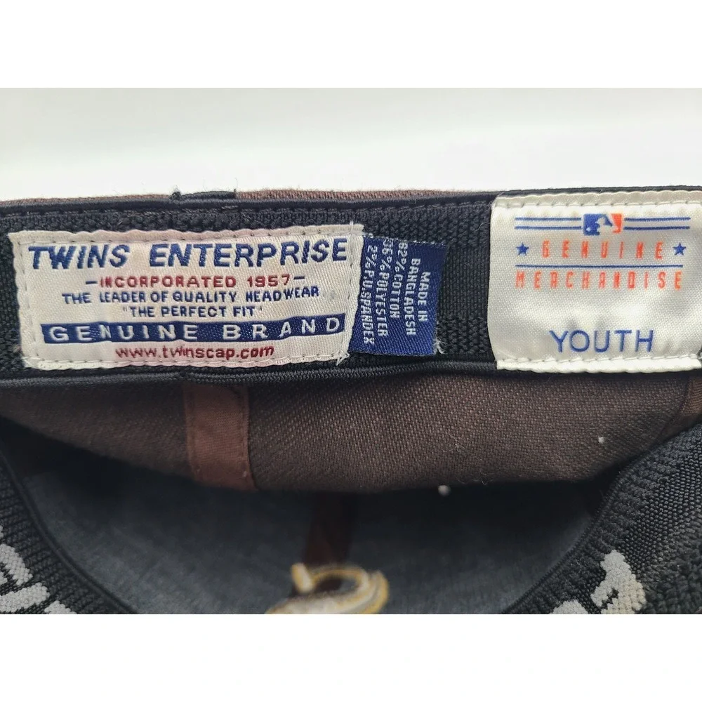 Youth Chicago White Sox‎ Twins Enterprise Flex Fitted Hat Cap MLB Baseball Brown